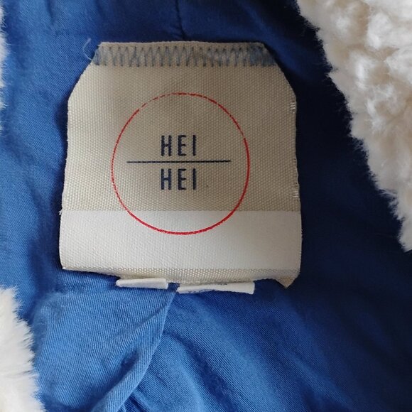 Anthropologie Hei Hei white teddy coat warm and cozy size XL - Picture 5 of 11